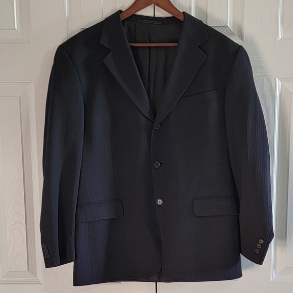 Ermenegildo Zegna Other - Ermenegildo Zegna Blazer Suit Jacket, Men's, Black Pinstripe, Size 44S